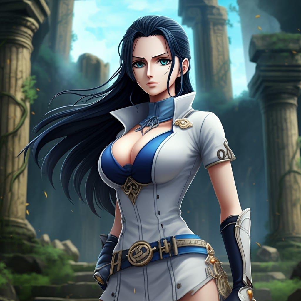 Nico Robin in Ancient Ruins: 3D Anime Art