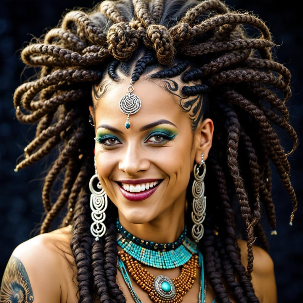 Mayan Voodoo Witch with Radium Tattoos