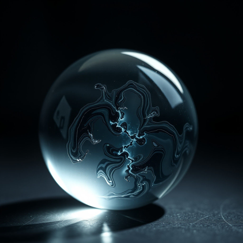 Macro Photo of Luminous Glass Marble