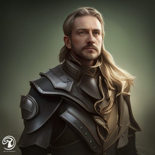 Armored Knight Portrait in Digital Art Style