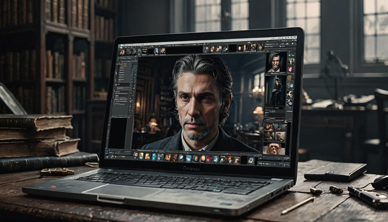 Hyperrealistic Laptop with Intricate Details in HDR