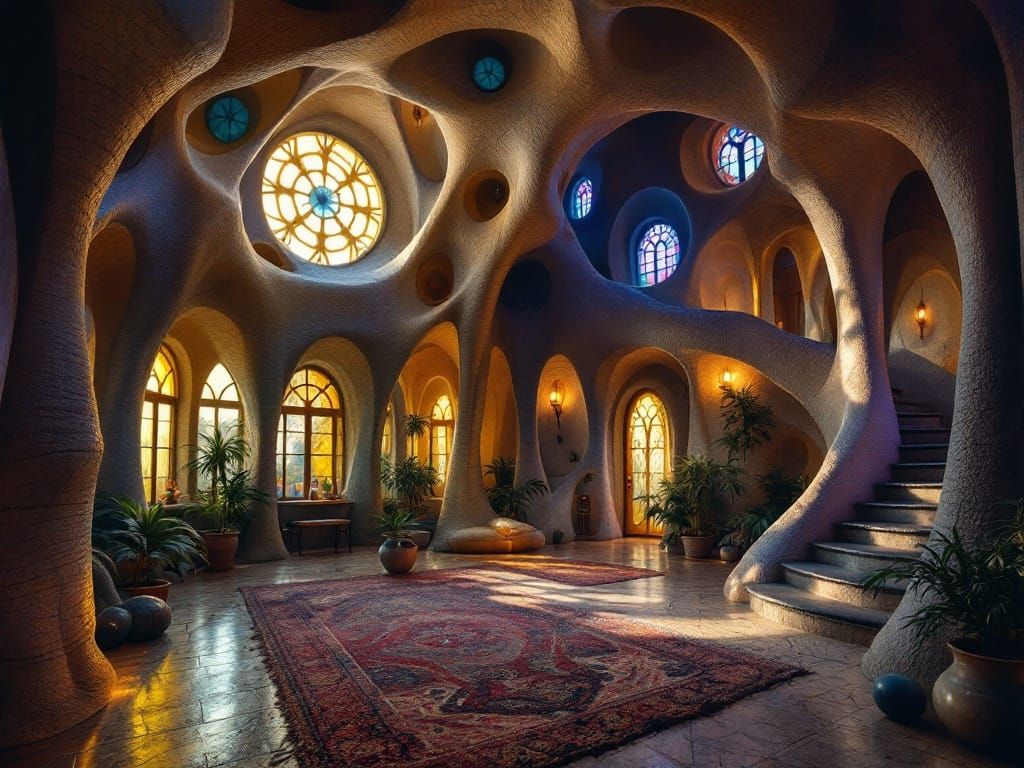 Gaudi's Whimsical Attic Sanctuary