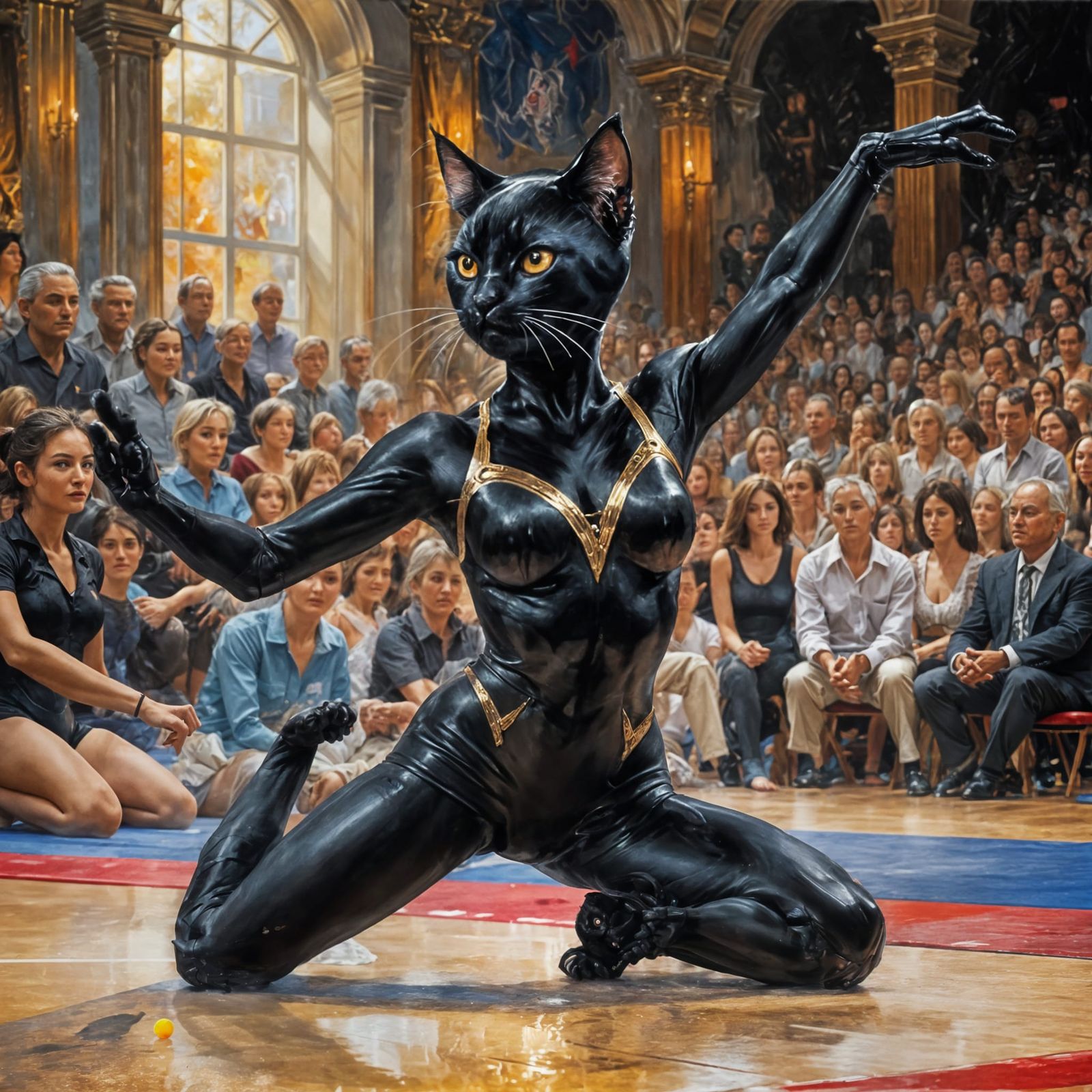 Gymnastics Floor Routine by Impressionist Painters