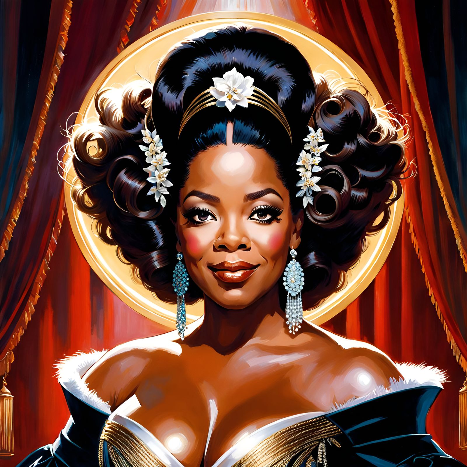 Oprah as Opera Singer, Digital Portrait