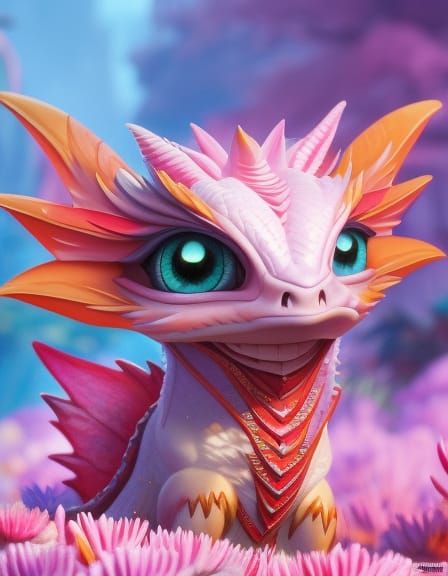 Cute pink dragon 2.
