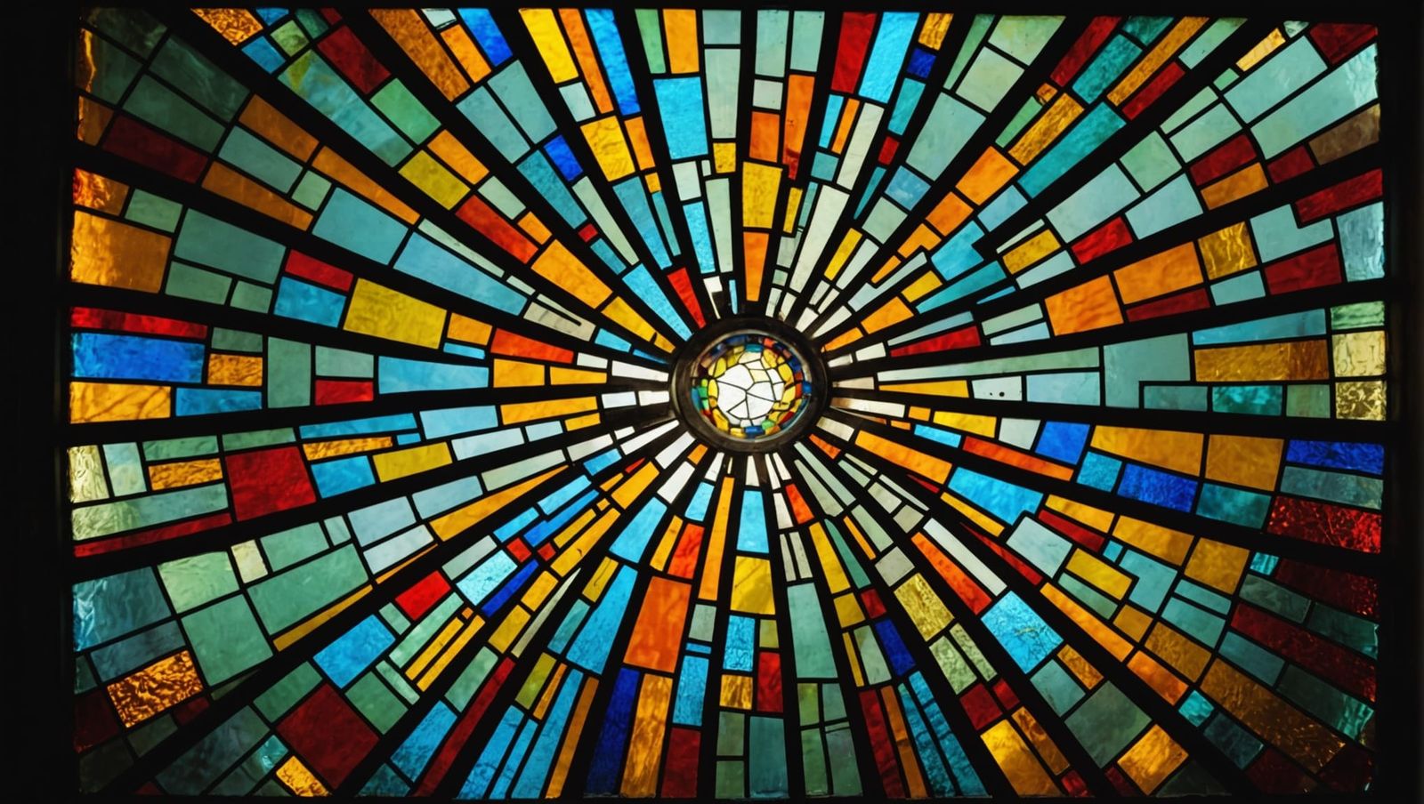 Shattered Stained Glass Explosion in Slow Motion