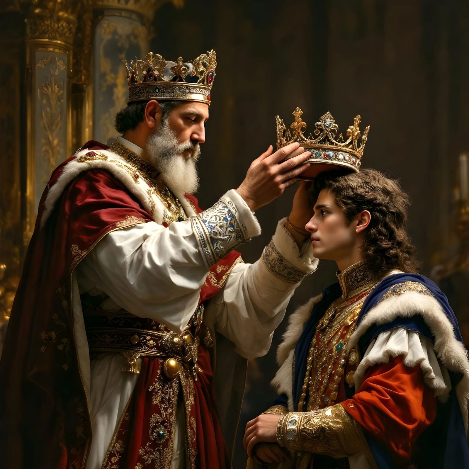 Hyperrealistic Coronation Ceremony in Roman Times