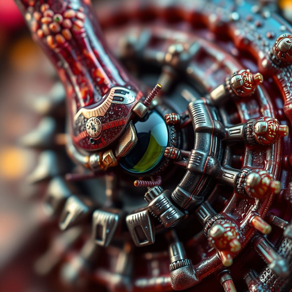 Futuristic Macro Image in Hyper-Realistic Style