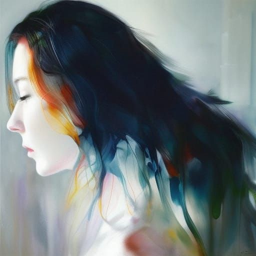 Detailed Watercolor Cat Portrait