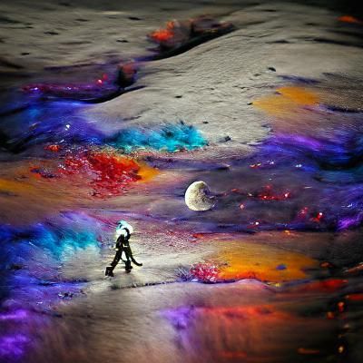 Astronaut's Galaxy Moonwalk