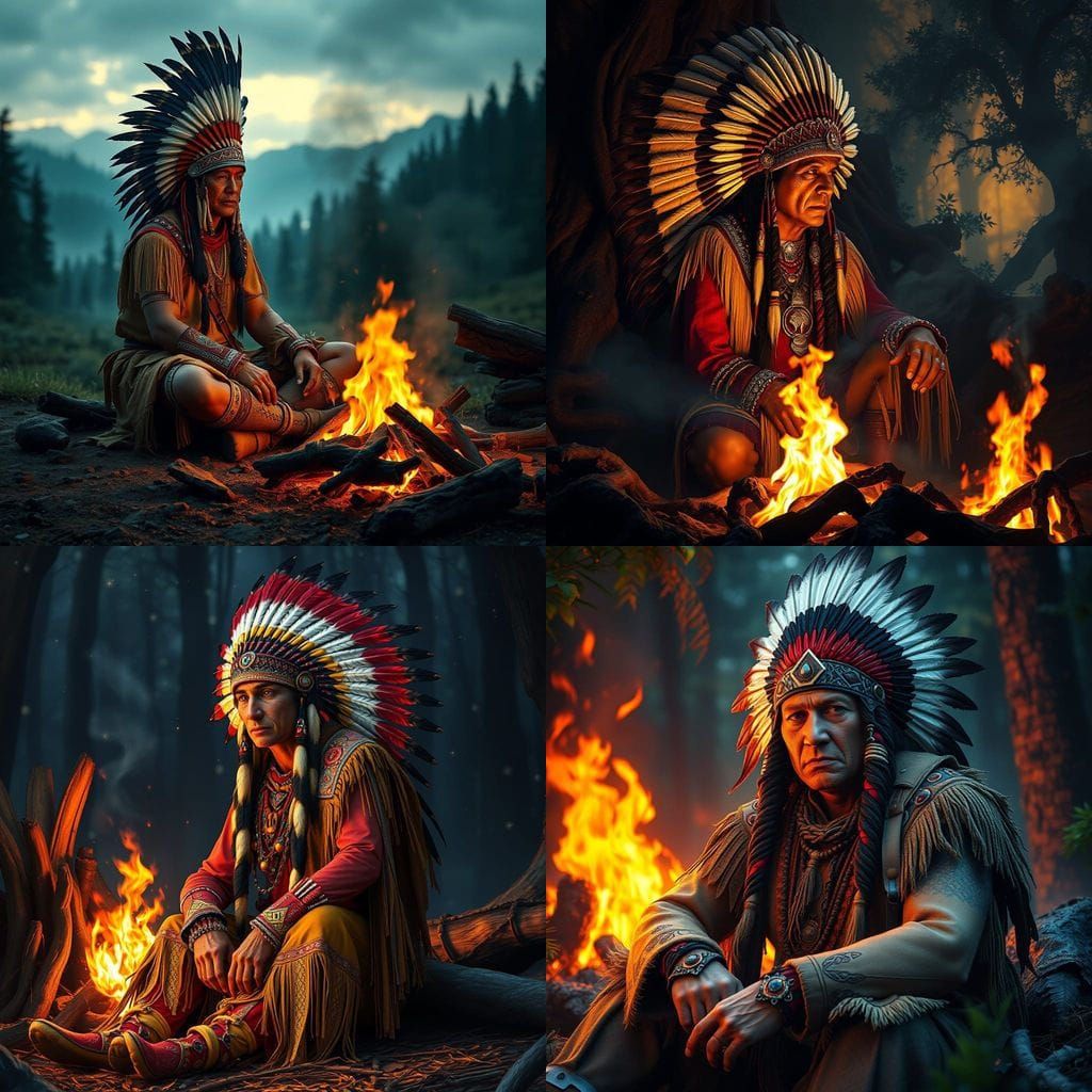 Fantastical Warrior Chief Ignites Ambiance by Firelight