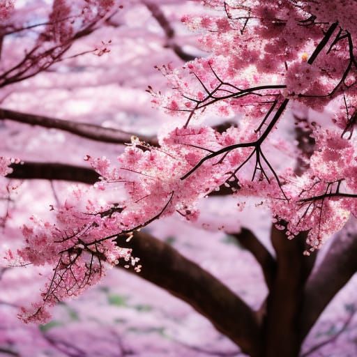 Anime Style Cherry Blossom Tree