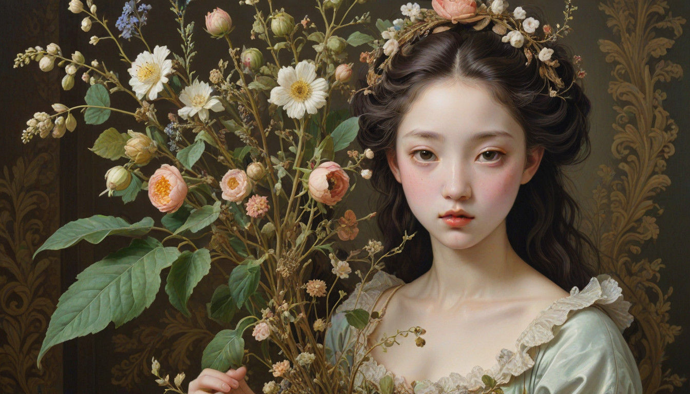 Elegant Baroque Florals in Opulent Style