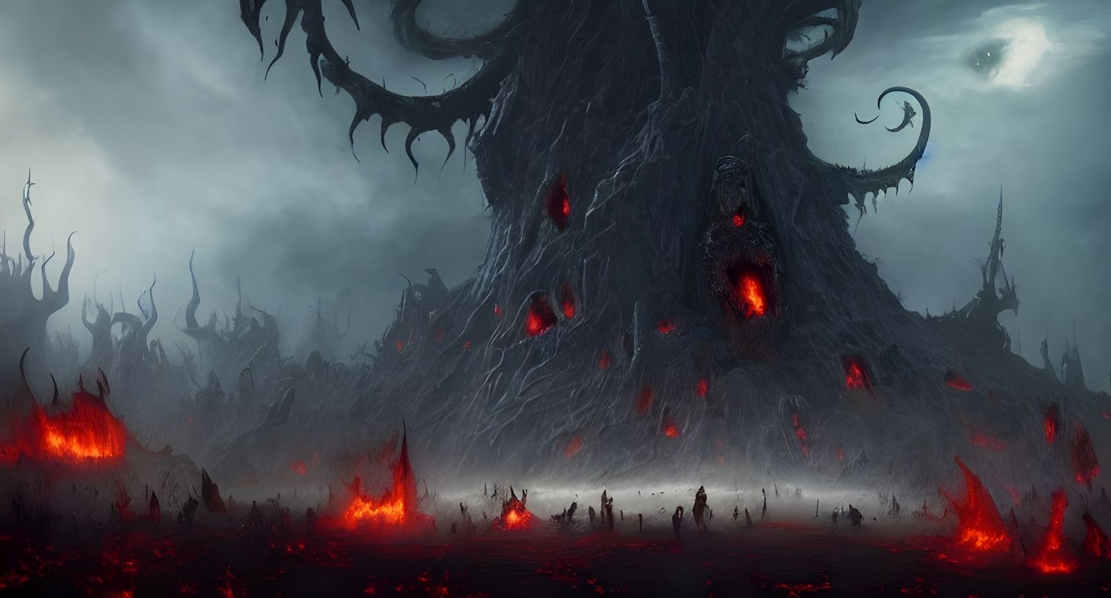 Fiery Portal Erupts with Unearthly Creatures