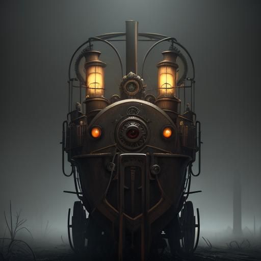 Raggedy Ann and Alien Steampunk Fusion in 3D