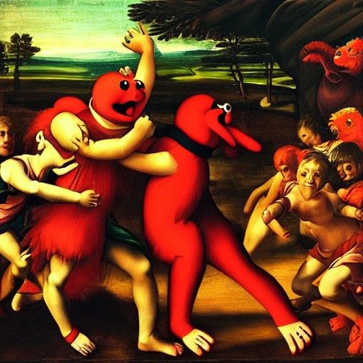 Elmo's Renaissance Anime Battle