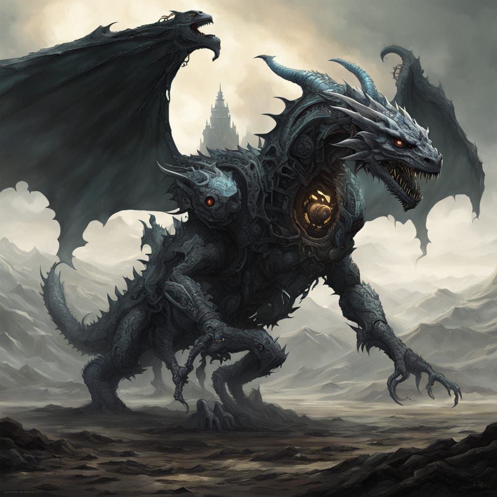 Dragon-Machine Hybrid Surveys Alien Landscape