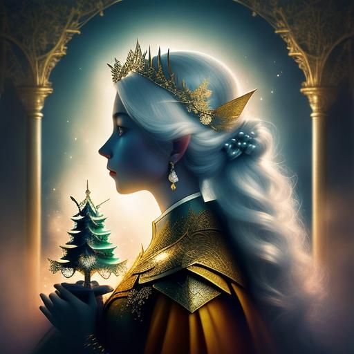 Elven Princess Portrait with Candlelight