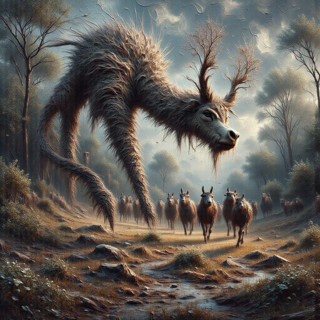 Dreamy Hyperrealistic Portrait of a Woman in Wild Serenity