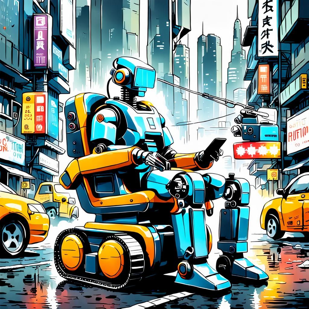 Future Utopia Metropolis in Metallic Science Fiction Style