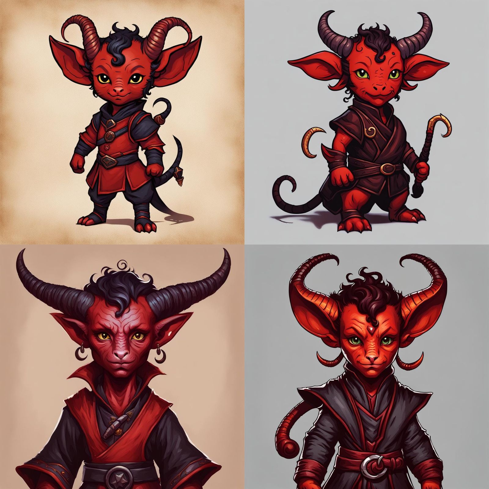 AI Generated Image of a Baby Tiefling