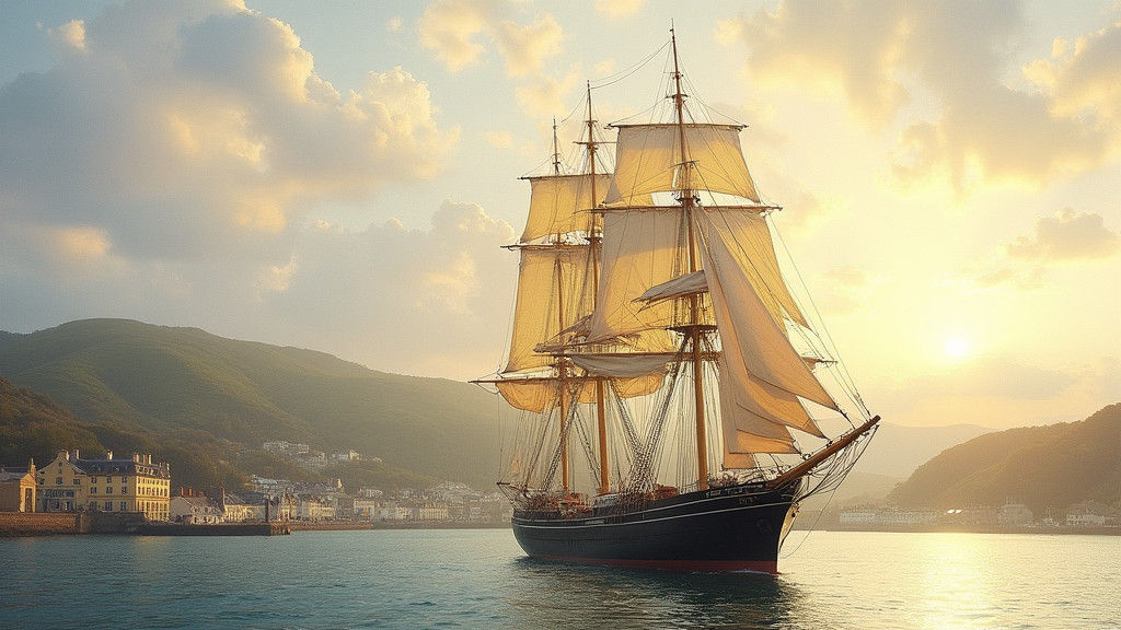 Cutty Sark Clipper Ship in Falmouth Harbor