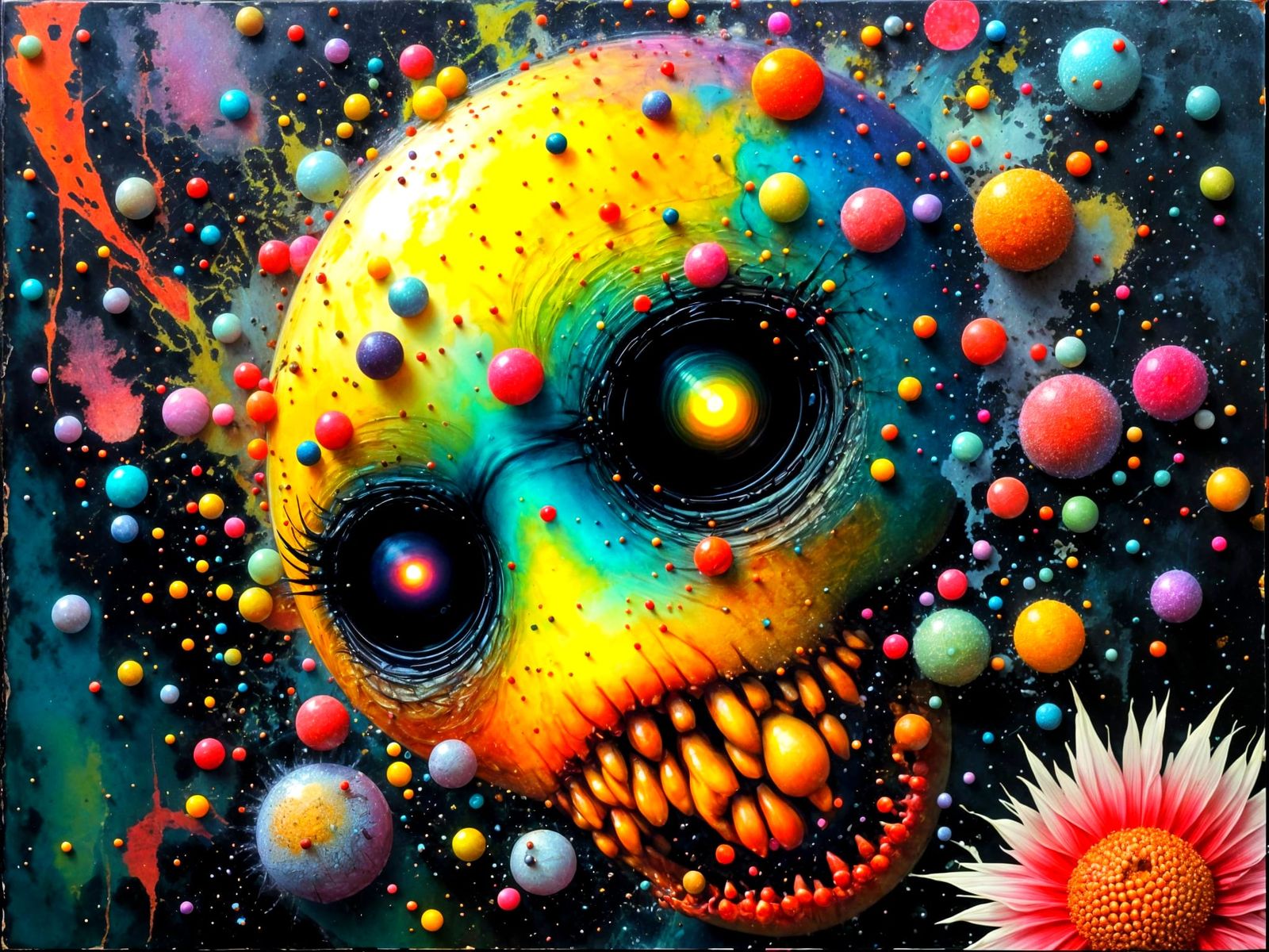 Hyper-Realistic 3D Portrait of an Orange Sun Fish in a Vibra...