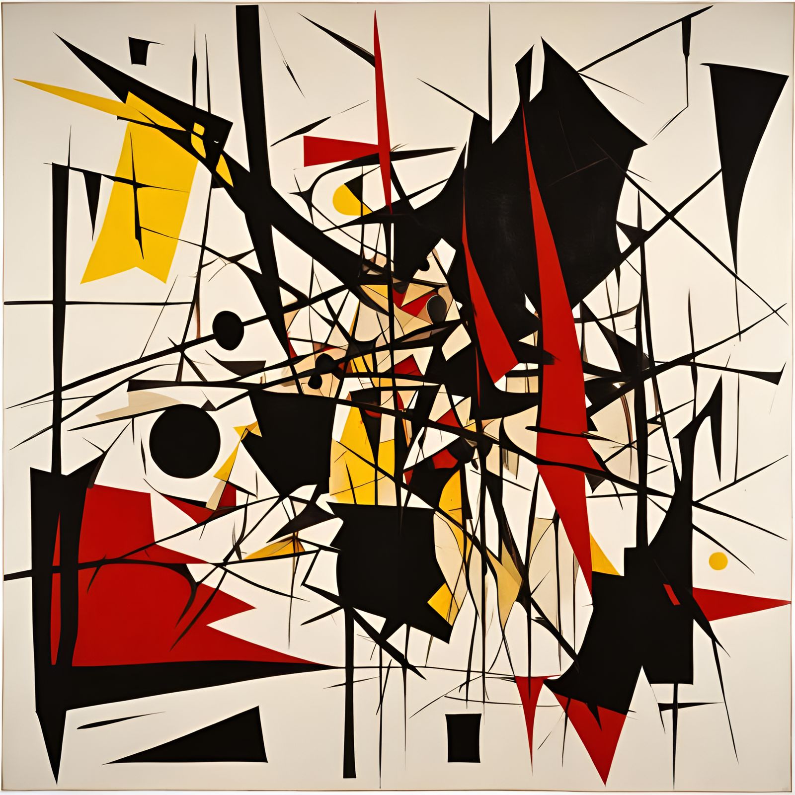 Abstract Expressionist Painting in Pollock Style