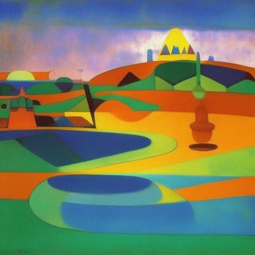 Surreal Scene Inspired by Expressionist Masters