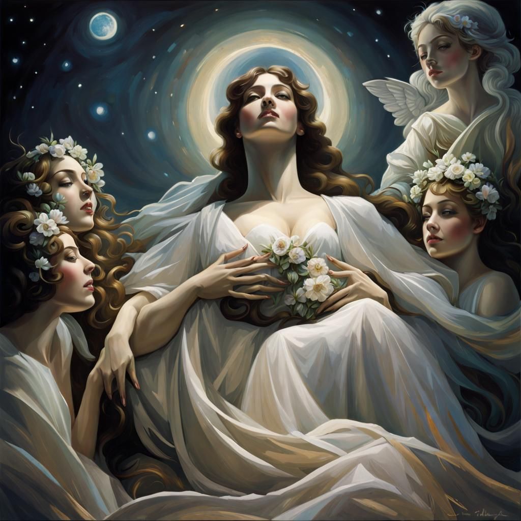 Jesus Christ Portrait in Romantic Style