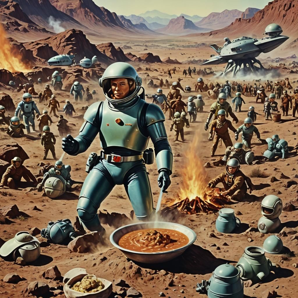 Earth vs. Soup: A 1950s Sci-Fi Movie Poster