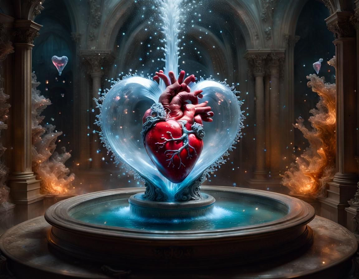 human heart Water Fountain
