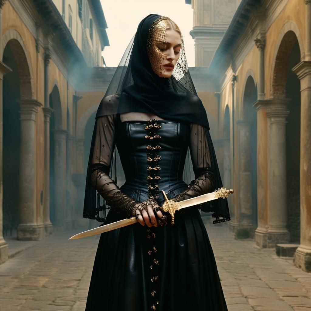 Madonna as Lucrezia Borgia in Florence, Cinematic Film Still