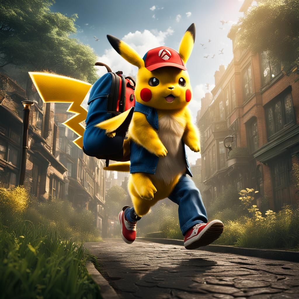 Realistic Live Action Ash Ketchum and Pikachu