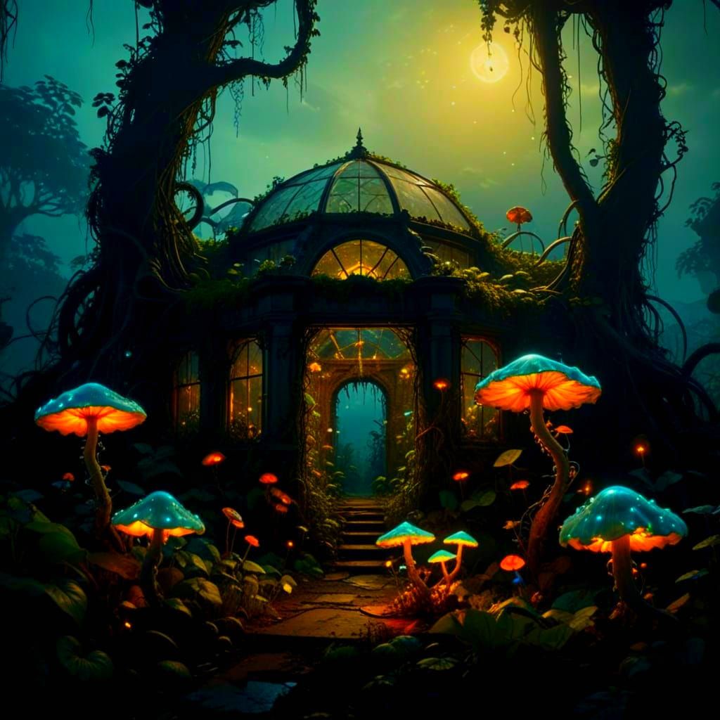 Bioluminescent Greenhouse in Unreal Engine