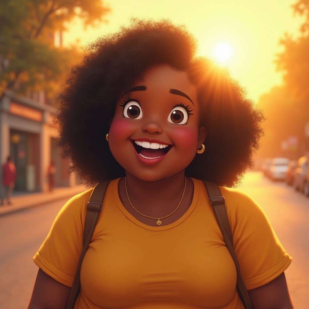 Vibrant Black Teen Girl Celebrates Spring Break with Warmth ...