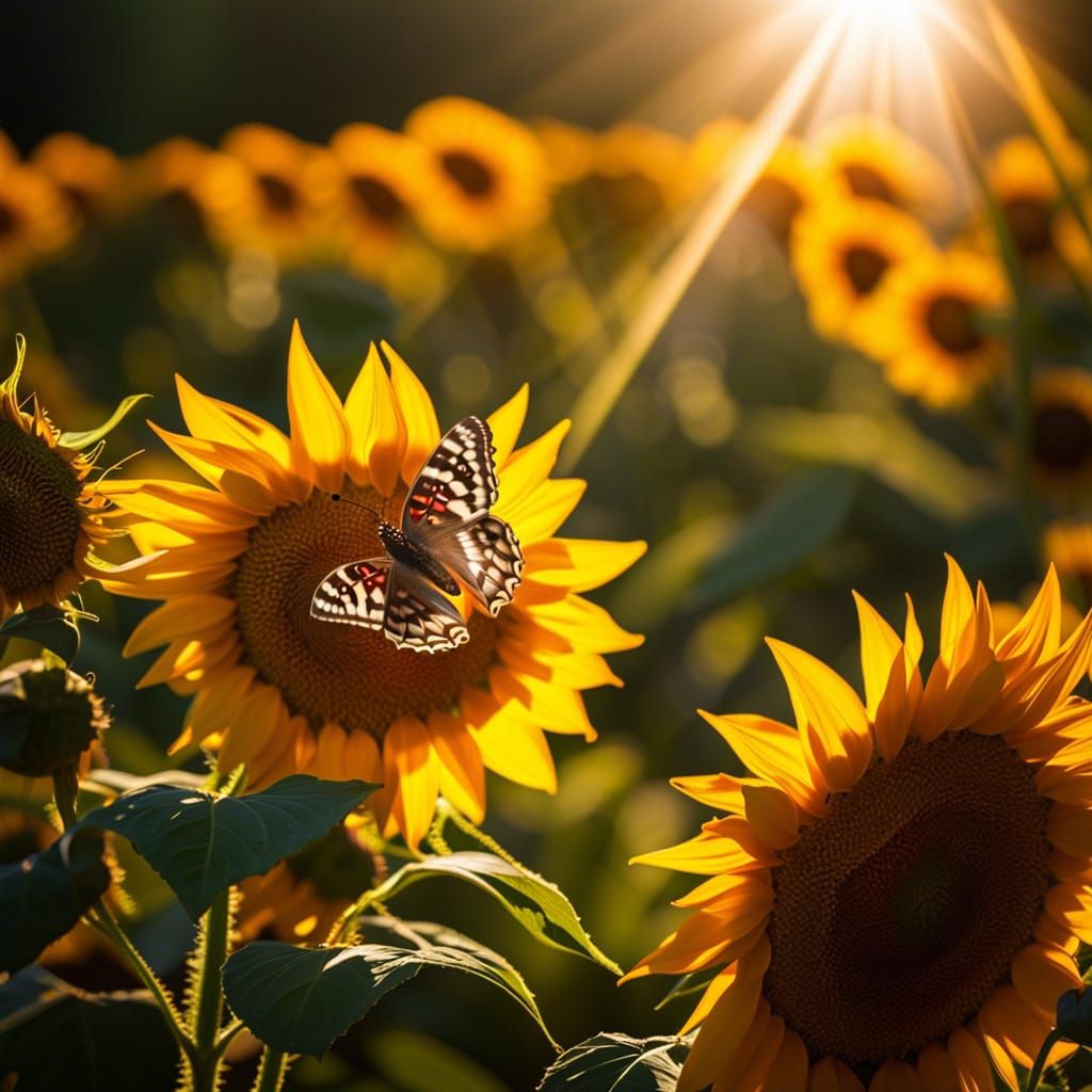 Butterfly on Sunflower: Award-Winning Photograph
