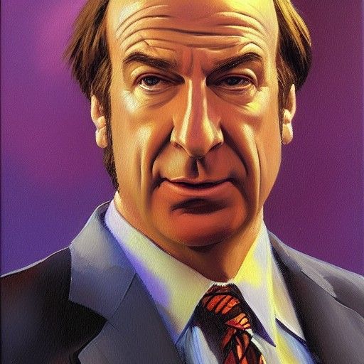 Saul Goodman Portrait as Oil Painting