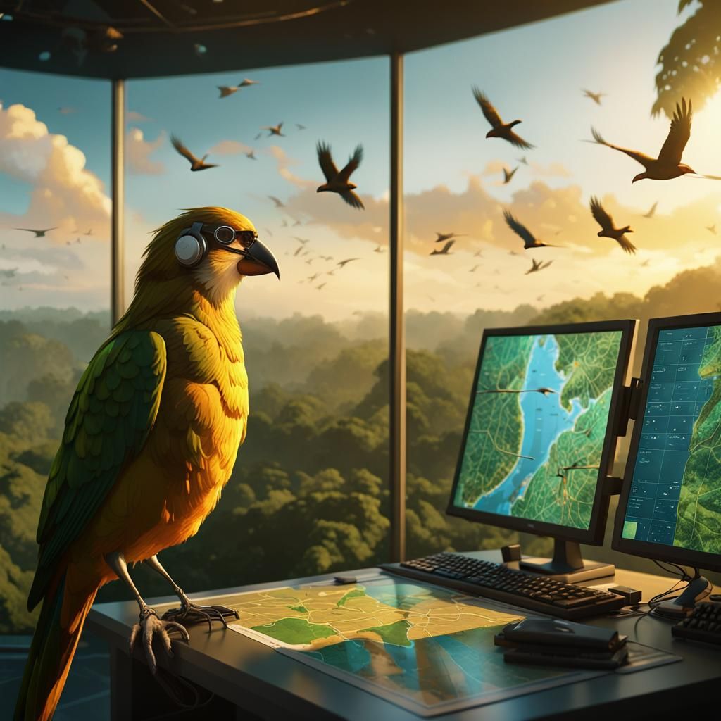 Bird Humanoid in Amazon Air Traffic Control