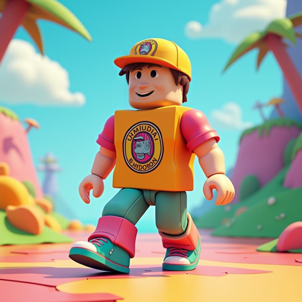 Vibrant 3D World in Cyberpunk Aesthetic