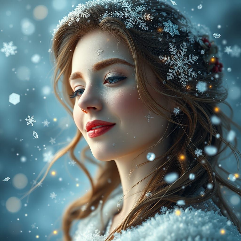 Snowflake Woman Portrait in Unreal Engine 5