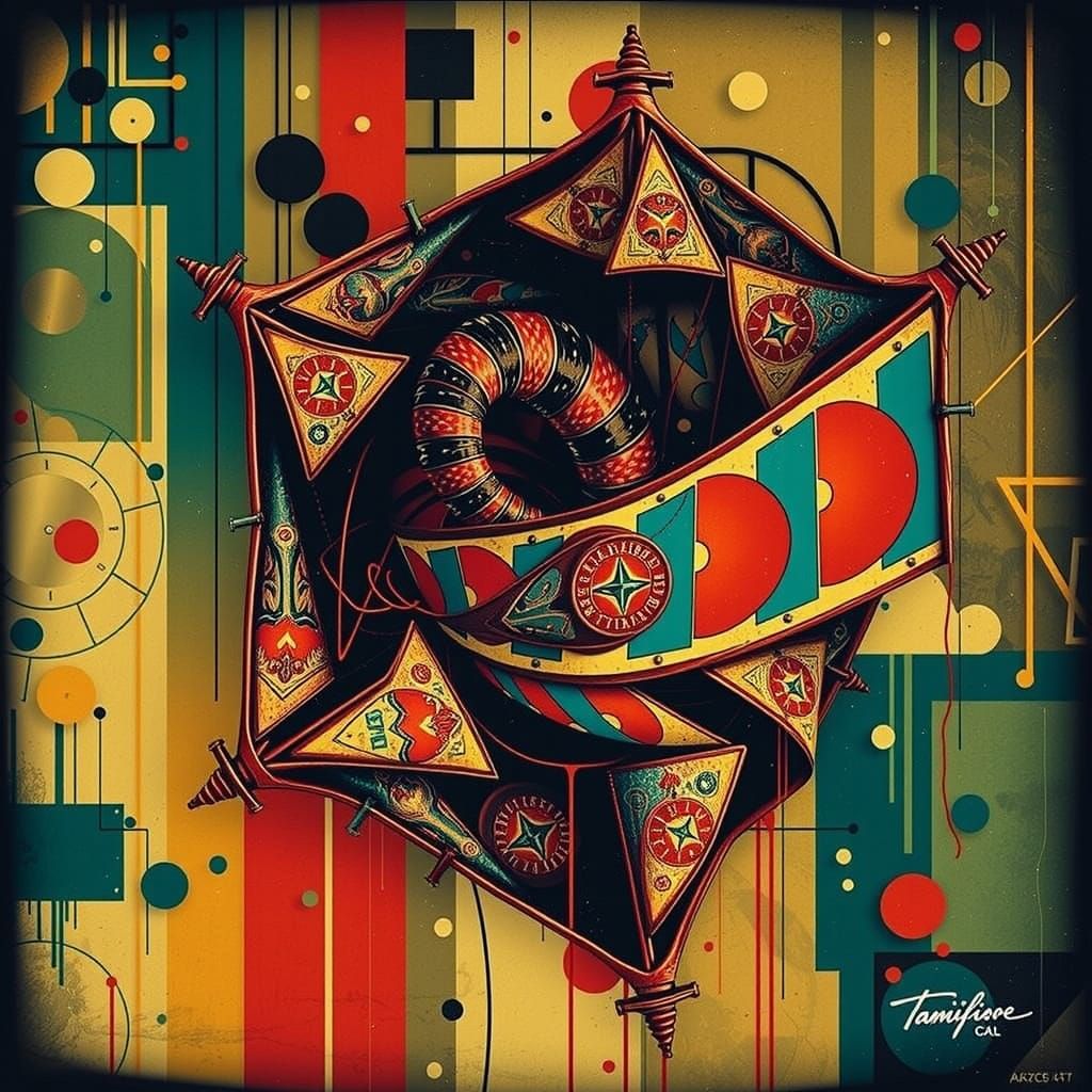 Vortex of Red Hues in Spiraling Motion