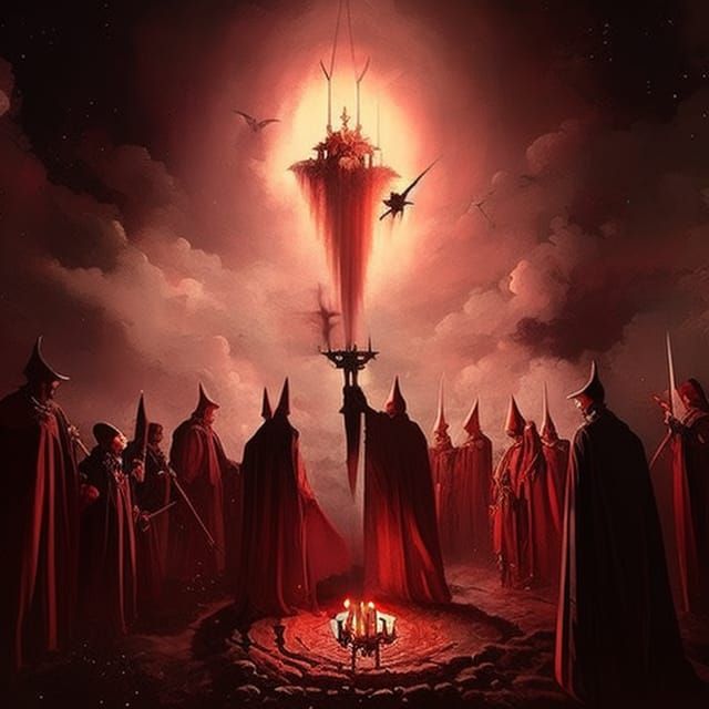 Nightly Satanic Ritual Digital Painting