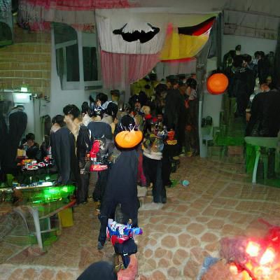 Festive Halloween Party Scene