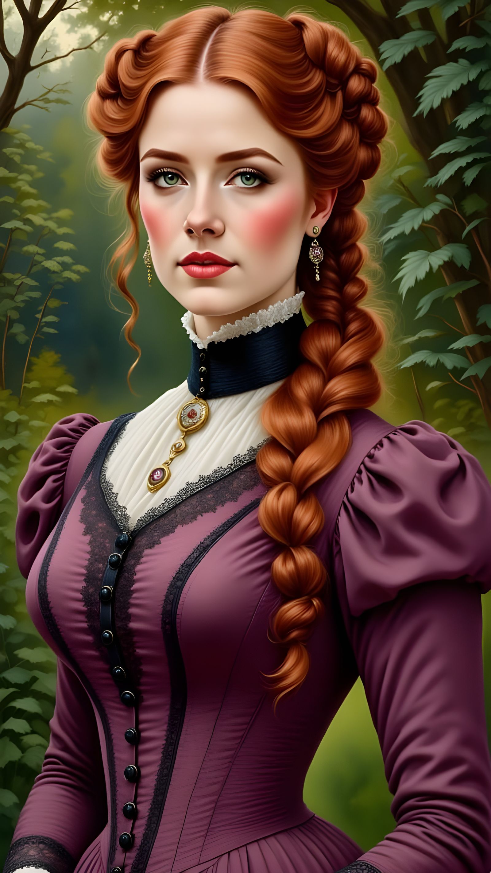 Ethereal Victorian Beauty in Rich Jewel Tones