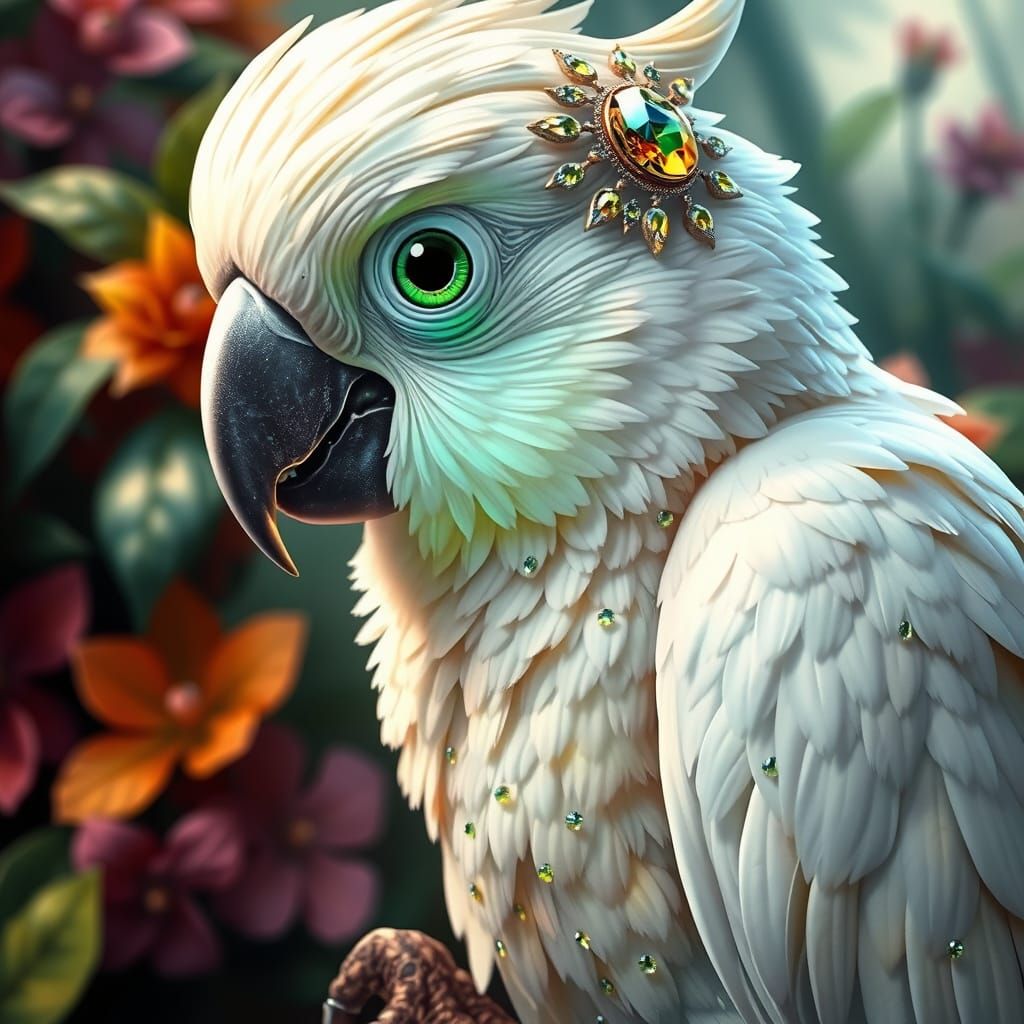 Green eyed parrot