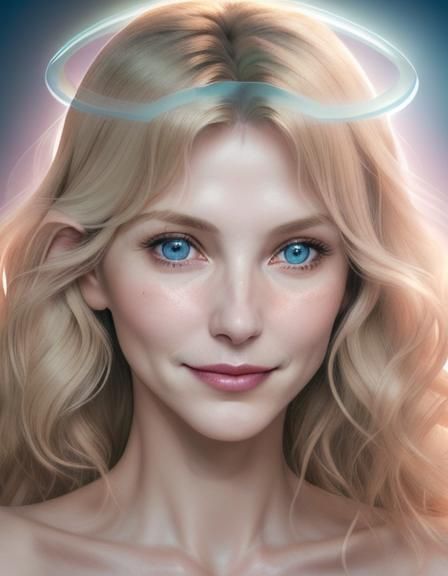 Radiant Portrait of a Saintly Woman