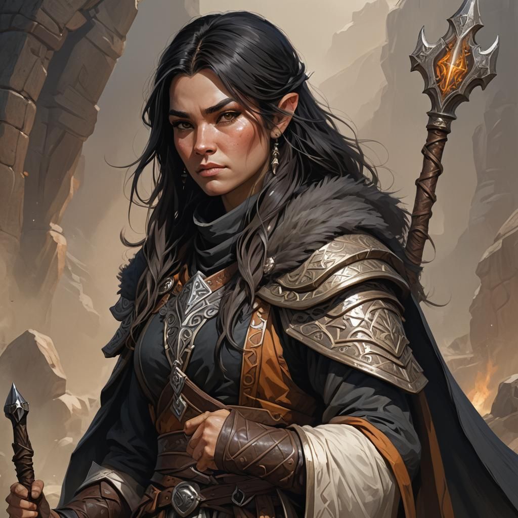 Dwarven Cleric Portrait in Photographic Style