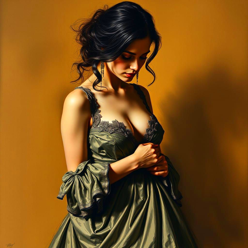 Charcoal Artistry with Bold Strokes and Rich Textures