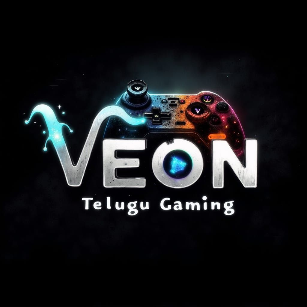 Gaming Logo in Cyberpunk Style for Veon Telugu Gaming